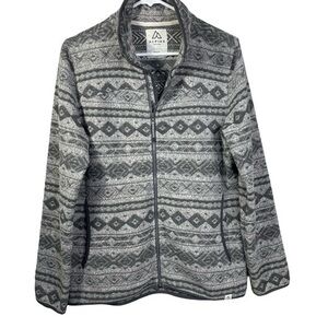 Alpine Design Full Zip Aztec Gray Women Jacket Size M